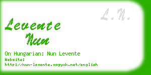 levente nun business card